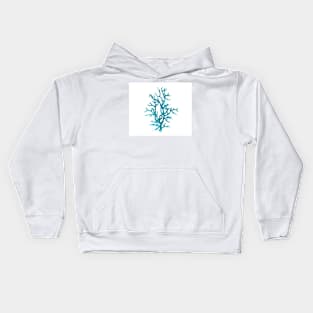 Aquamarine coral Kids Hoodie